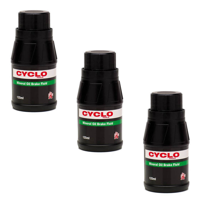 3x Cyclo Mineral Brake Fluids (125ml)