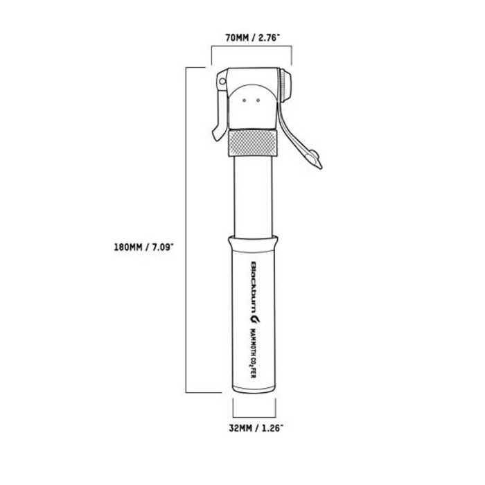 Blackburn Mammoth Co2'Fer Mini Bicycle Pump