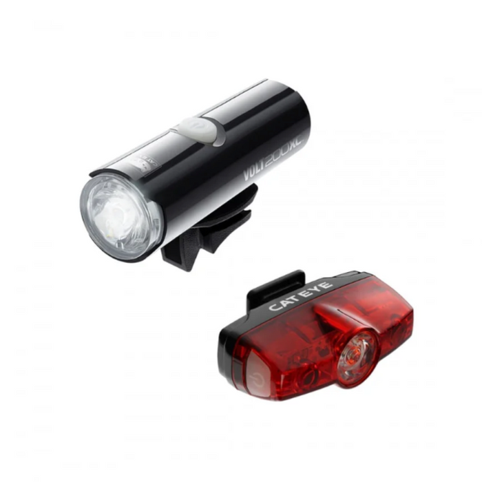 Cateye Volt 200 XC & Rapid Mini 25 Bicycle Light Set