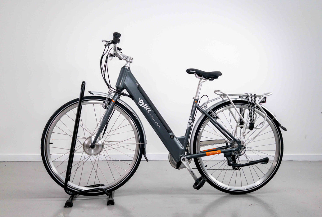 Emu Roam Grey Low Step Electric Hybrid Bike - 10.4Ah