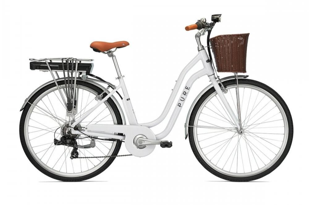 Pure Free Step Ladies Hybrid Electric Bike, White