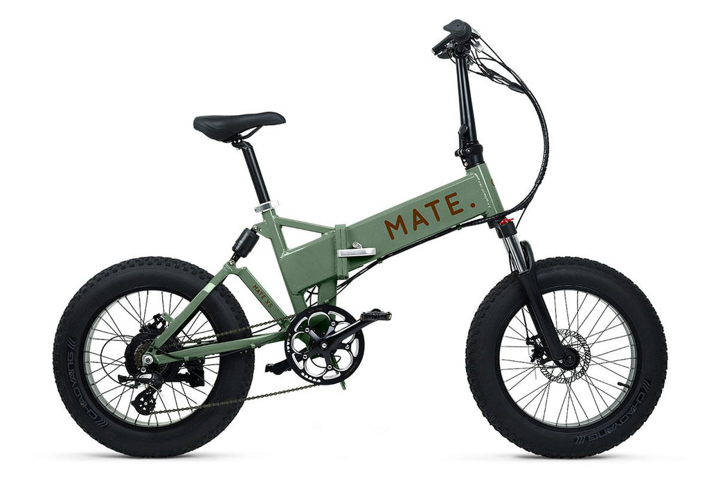 Mate X 250w Electric Hybrid Bike - Dusty Army