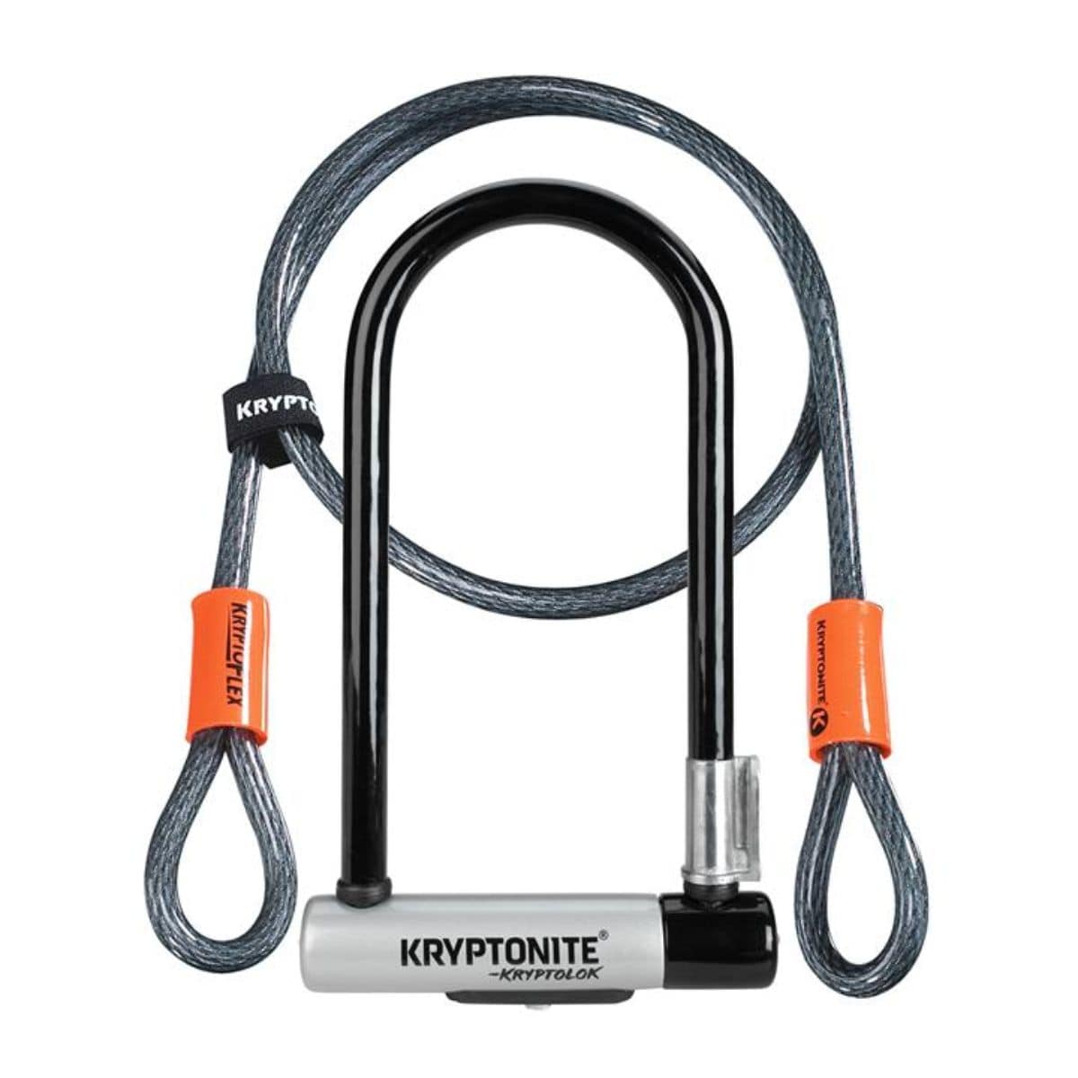 Kryptonite Kryptolok Standard U-Lock With 4 Foot Kryptoflex Cable